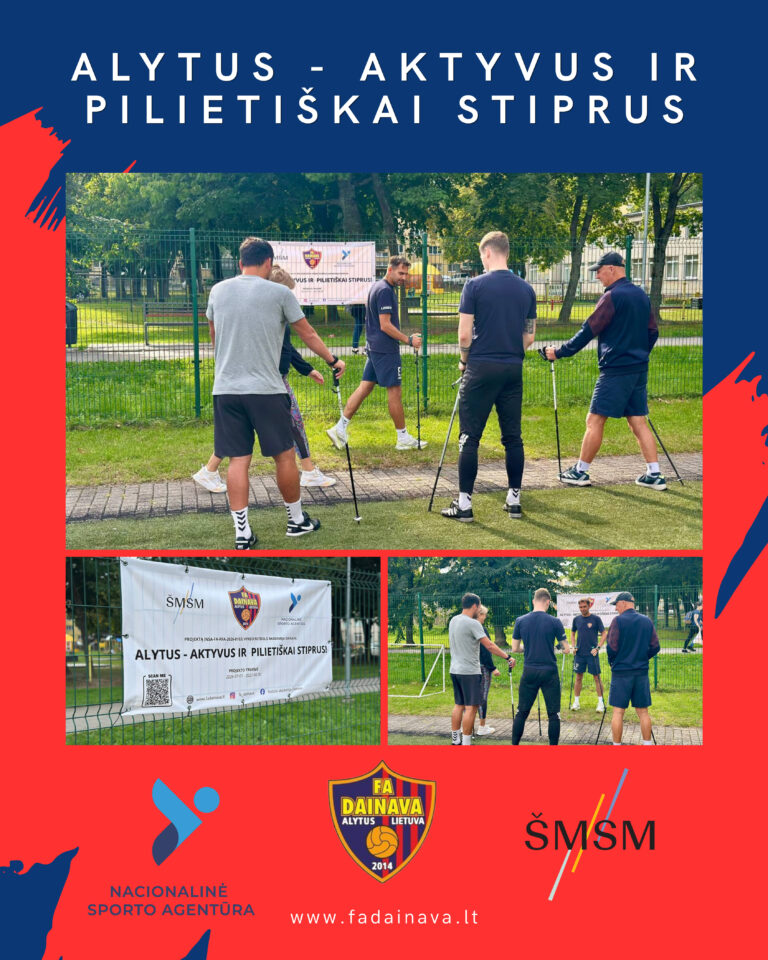 Pasiruošimas pavasariui: FA „Dainava“ treneriai sėmėsi šiaurietiško ėjimo paslapčių moterų sveikatinimo projektui